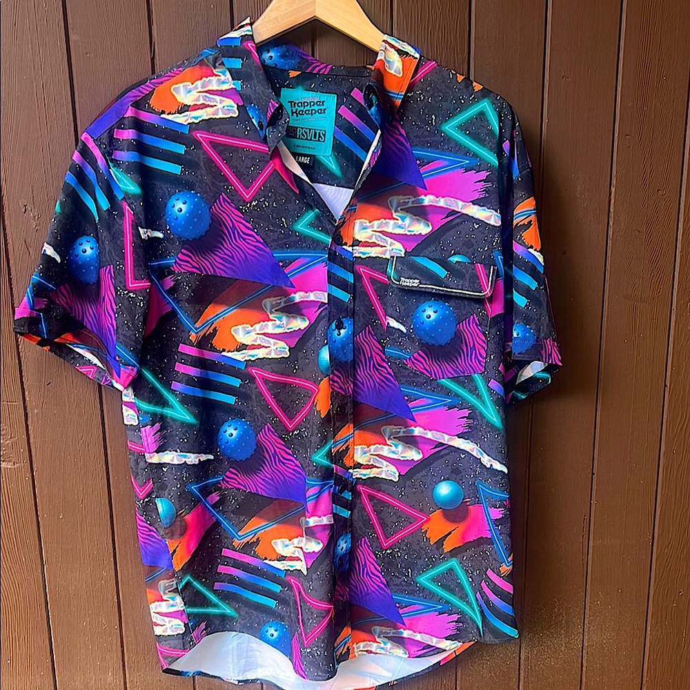 RSVLTS Size L retro 80s Trapper Keeper Button up Shirt